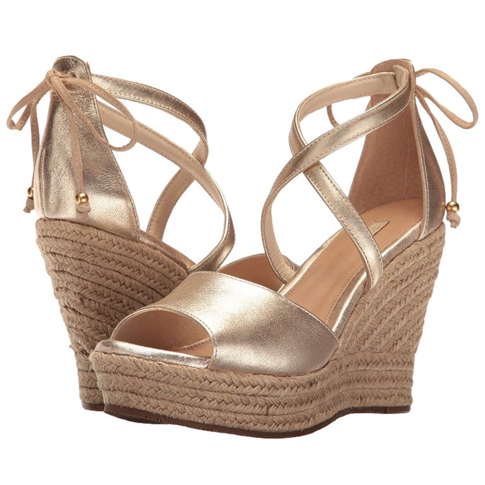 Ugg Reagan Metallic Wedge Sandal Size 9